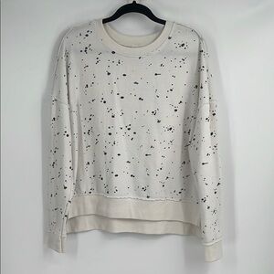 Alternative White and Black Splatter Sweatshirt Size Large